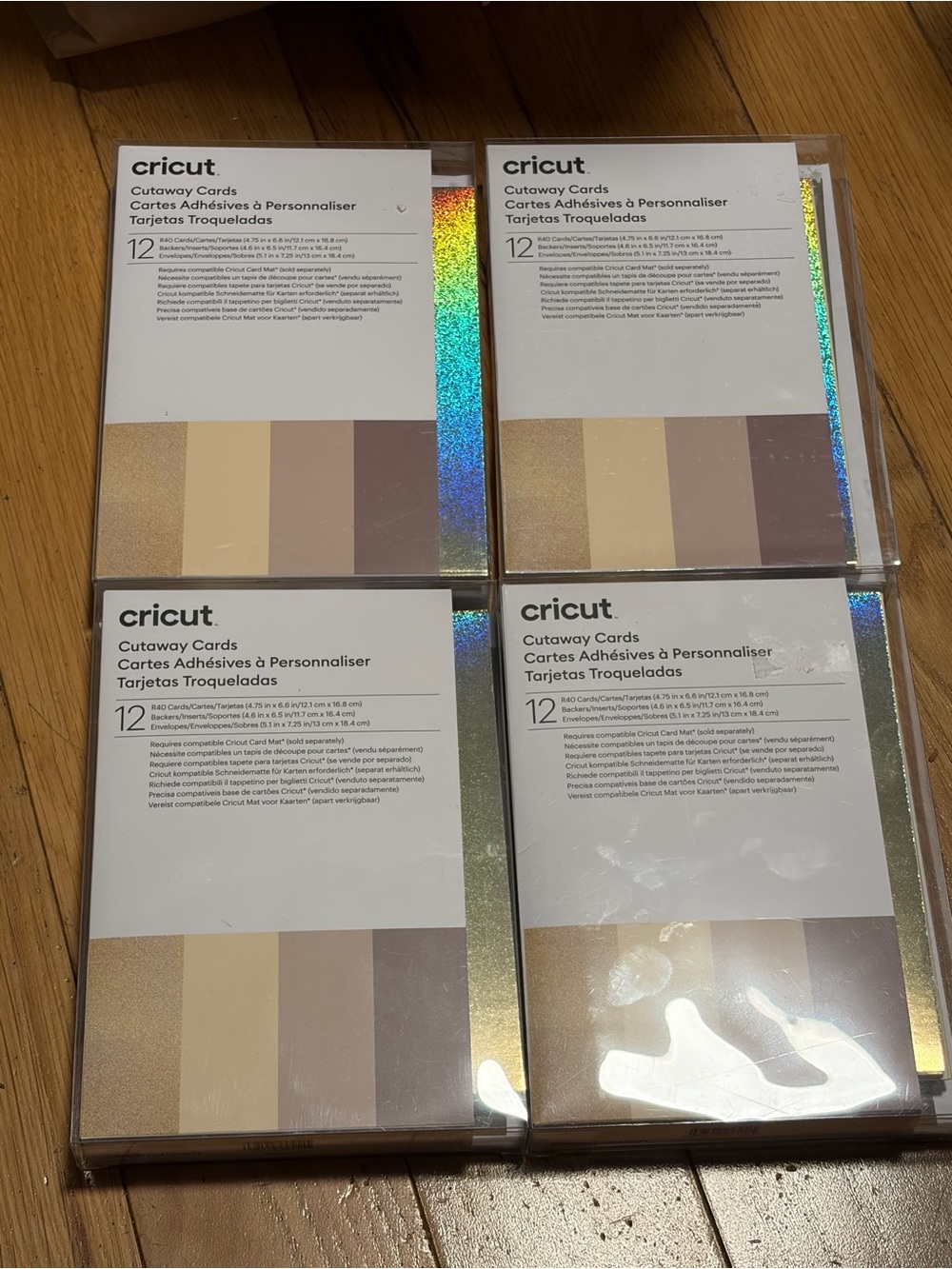 Cricut Cutaway Cards 12 card pack set of 4